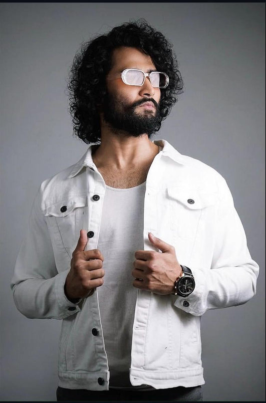 Premium White Denim Jacket – Minimal, Modern & Timeless