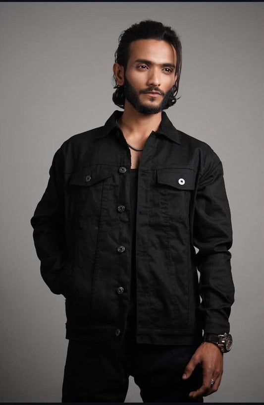 Essential Black Denim Jacket – Bold, Modern & Versatile
