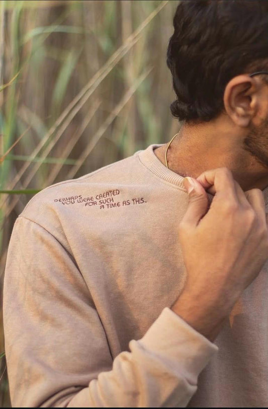 Classic Beige Minimalist Casual Sweatshirt – Soft, Comfortable & Everyday Wear