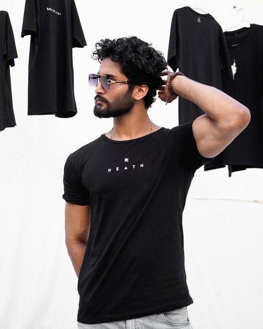 Premium Black Minimal Logo T-Shirt – Soft, Sleek & Everyday Essential