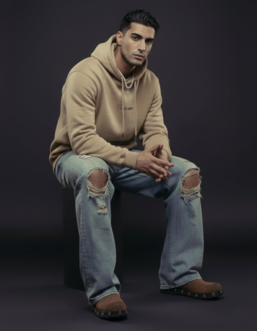 MEN’S CLASSIC BROWN HOODIE